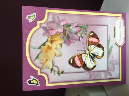 Freesia Frenzy - Shaped Card Front with Step-by-Step by Jane Amber