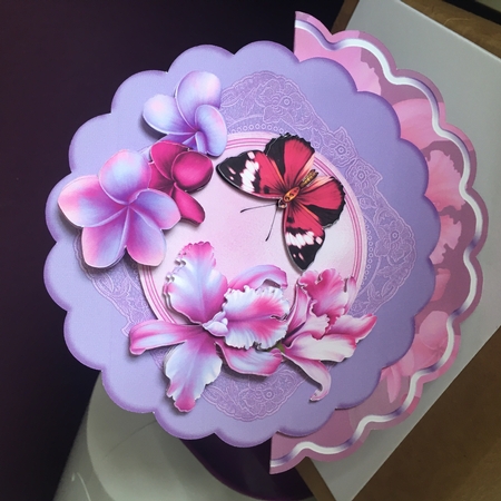 Extraordinary Orchids - Scallop Wobble Card Mini-kit by Jane Amber