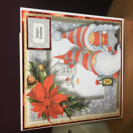 Christmas Gnome Friends 3 8x8 by Jane Amber