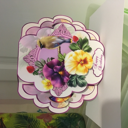 Pansy Magic - Quick & Easy Pop-out Card Mini-Kit by Jane Amber