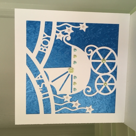 Its A Boy Pram Card by Jane Amber