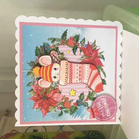 Cute Stocking Mouse by Jane Amber