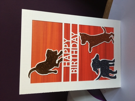 Happy Birthday Puppies Card by Jane Amber