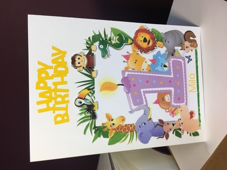 Animal First Birthday Card by Jane Amber