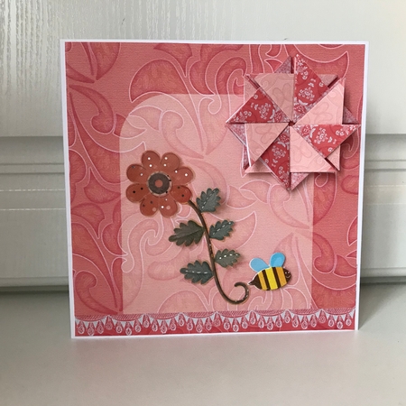 Lottie Tbf Fold 14, Coral Card Topper and Tiles by Jane Amber