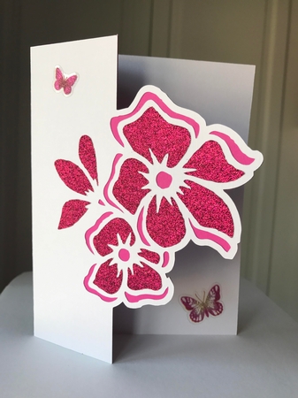Floral 9 Over the Edge Card by Jane Amber