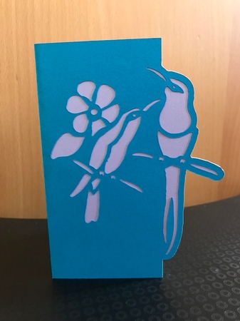 Birds 1 Over the Edge Card by Jane Amber