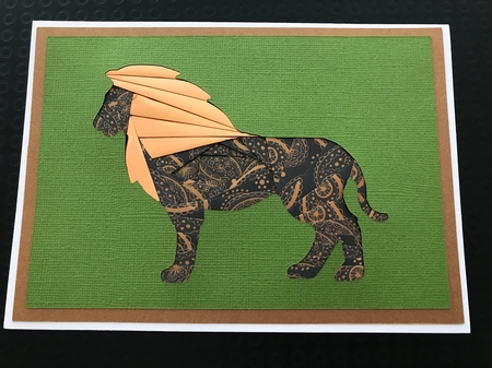 Lion Iris Folding Pattern by Jane Amber
