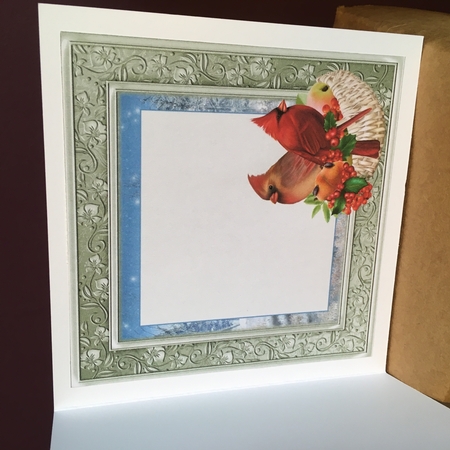 Cardinal Winter Fruit Basket Kit with Decoupage by Jane Amber
