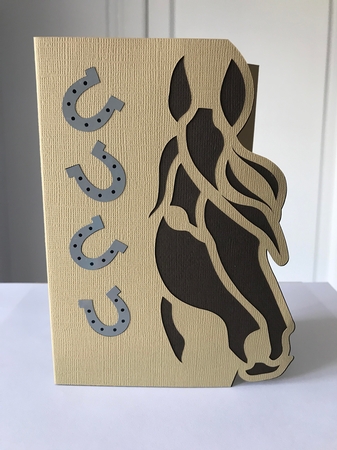 OVER THE EDGE HORSE CARD by Jane Amber