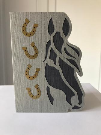 OVER THE EDGE HORSE CARD by Jane Amber