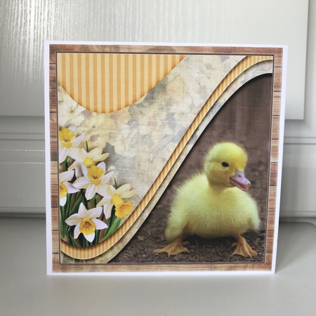 Vintage Easter Fluffy Chick yellow 1201 by Jane Amber