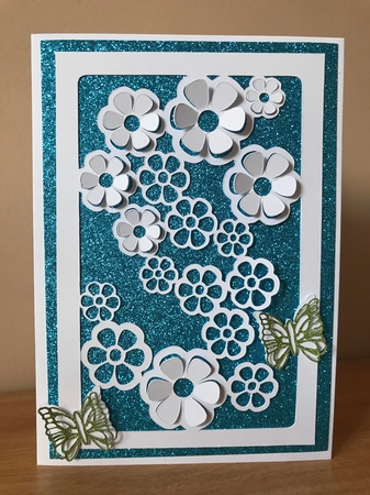 Cascading Flowers Card by Jane Amber