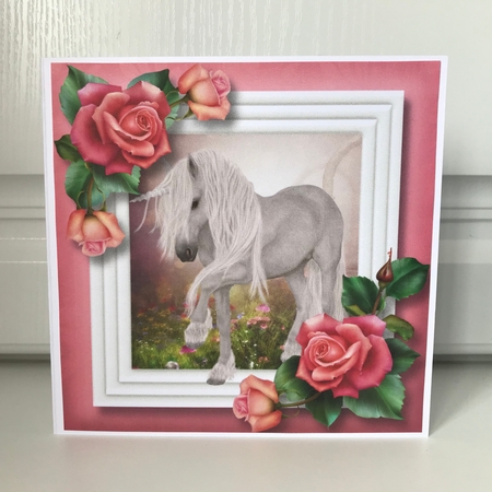 The Summer Unicorn 8x8 by Jane Amber