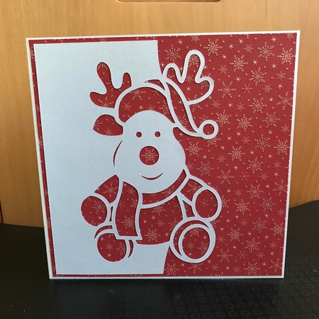 OVER THE EDGE CHRISTMAS REINDEER by Jane Amber