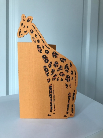 Giraffe Over The Edge Card by Jane Amber