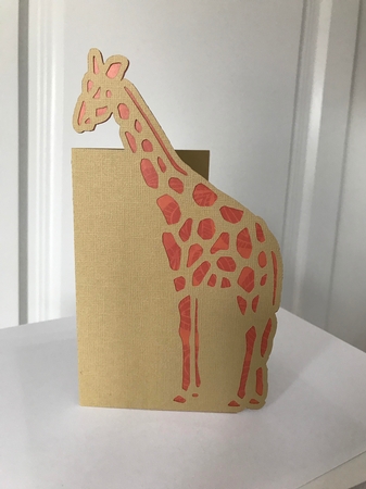 Giraffe Over The Edge Card by Jane Amber