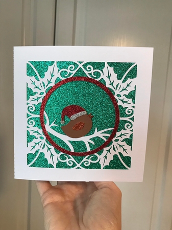 Robin on a Branch Card by Jane Amber