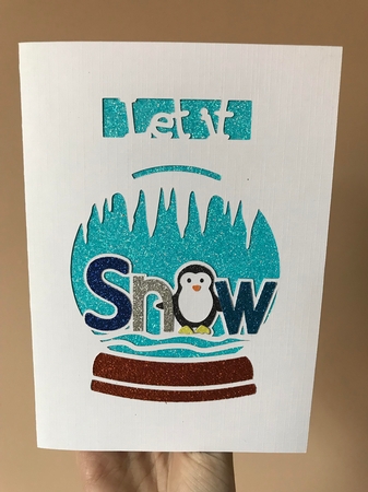 Let it Snow Snowglobe Card by Jane Amber