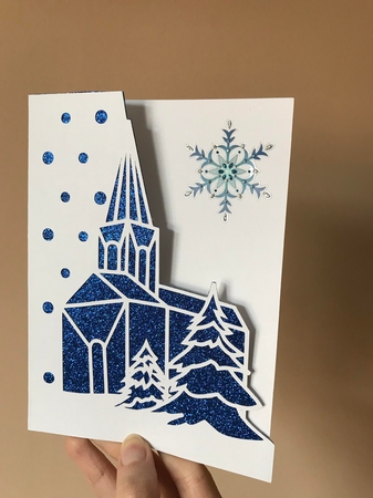 OVER THE EDGE CHRISTMAS CHURCH by Jane Amber
