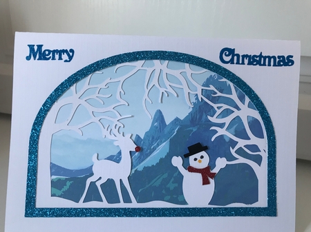 Reindeer & Snowman Card by Jane Amber