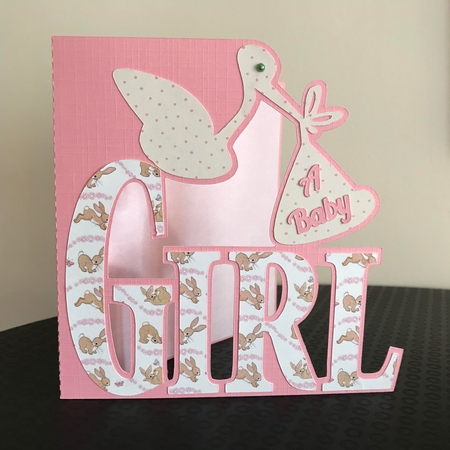 A Baby Girl Card by Jane Amber
