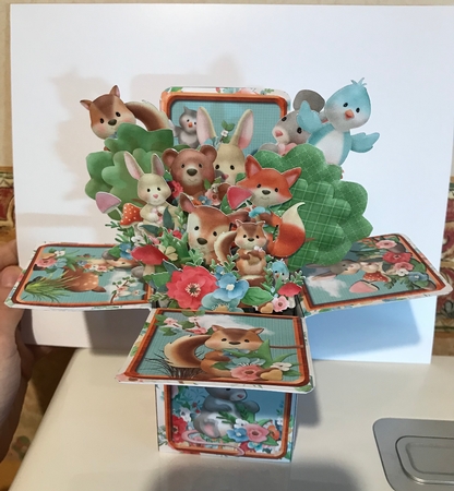 3D POP BOX CARD KIT - FOREST FRIENDS by Jane Amber