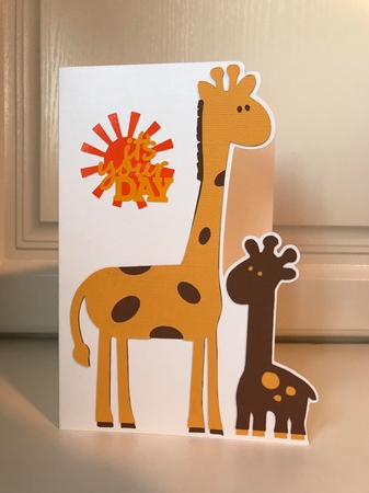 New Baby Giraffe Card by Jane Amber