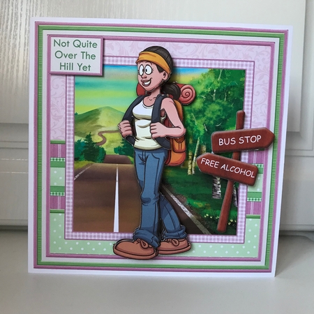 HIKING HUMOUR 7.5 Decoupage & Insert Mini Kit by Jane Amber