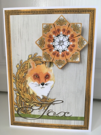 JJ COUNTRY CAPERS FOX 5X7 TEA BAG CARD  by Jane Amber