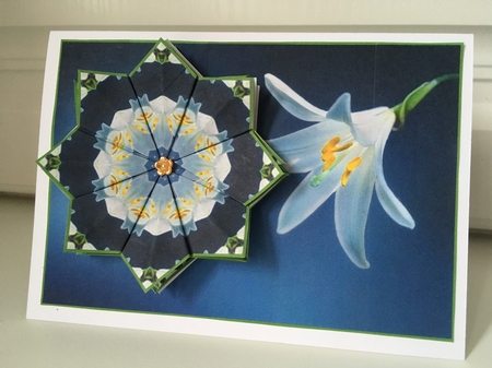 JJ MADONNA LILY TEA BAG A6 CARD by Jane Amber