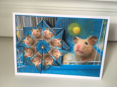 JJ HAMSTER A6 TEA BAG CARD by Jane Amber