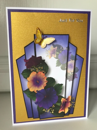 Art Deco Stacker - Pretty Petunias by Jane Amber
