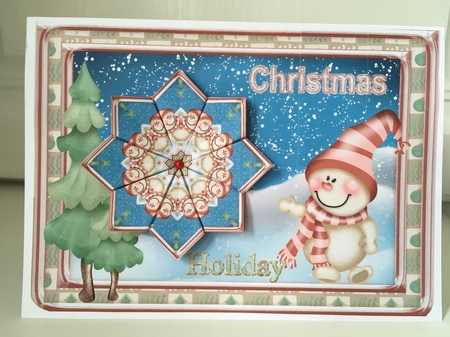 JJ CUTE SNOWMAN 2 7x5 TEA BAG CARD by Jane Amber