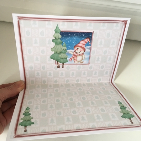 JJ CUTE SNOWMAN 2 7x5 TEA BAG CARD INSERT by Jane Amber