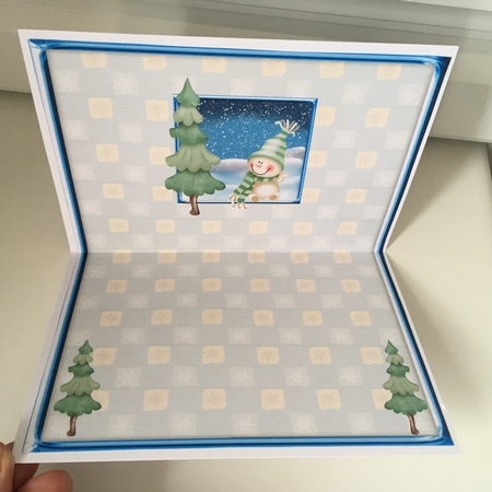 JJ CUTE SNOWMAN 1 7x5 TEA BAG CARD INSERT by Jane Amber