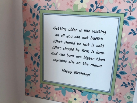 Stella - Getting older is like visiting an all you can eat buffet (Topper plus insert) by Jane Amber