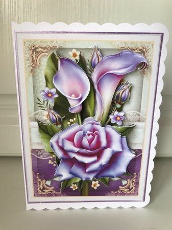 Purple Rose with Callas Bouquet by Jane Amber