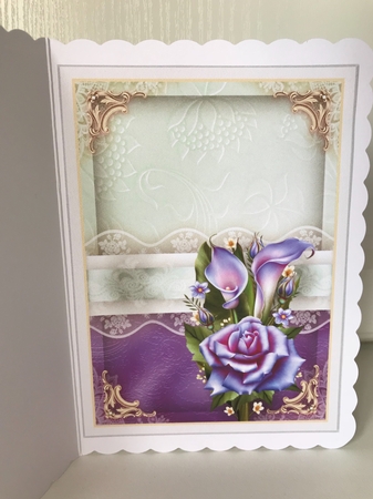 Purple Rose with Callas Bouquet by Jane Amber