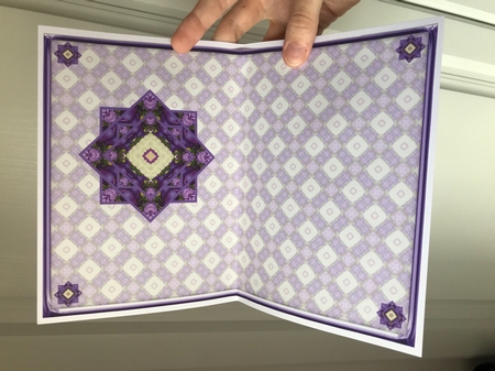 JJ ROSE PURPLE 5X7 TEA BAG CARD INSERT by Jane Amber