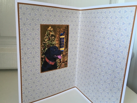  JJ LABRADOR 2 CHRISTMAS 7X5 INSERT by Jane Amber