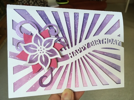 Happy Birthday Floral Split Card by Jane Amber