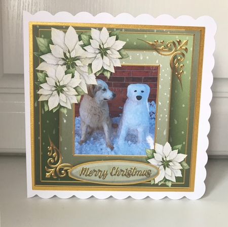 Christmas dog quick card  by Jane Amber