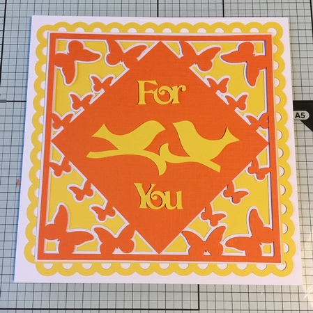 Butterfly 3 layer SVG cutting file card topper by Jane Amber