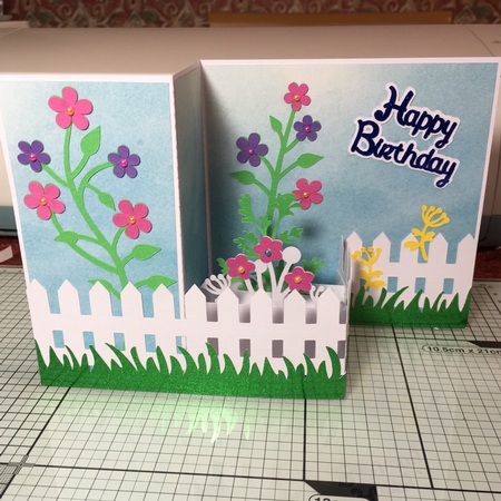 Garden Z Fold Pop Up Card by Jane Amber