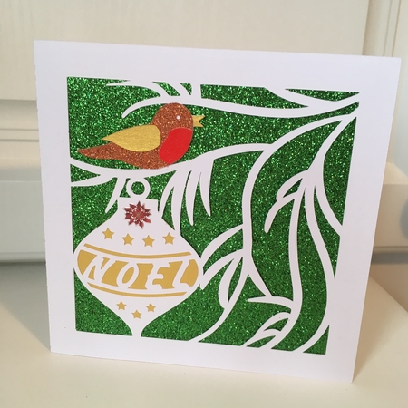 Noel Bauble Card by Jane Amber