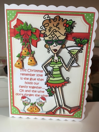 Rita Christmas family love and wine mini kit by Jane Amber