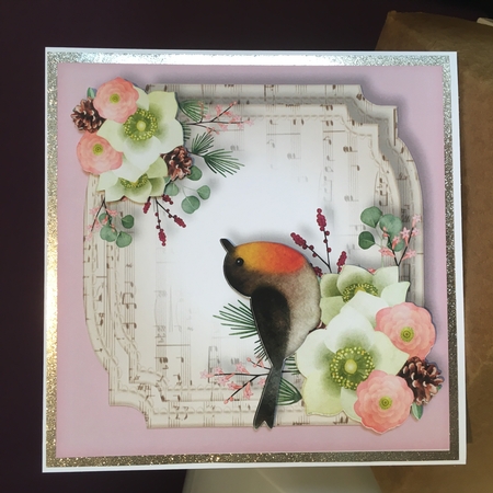 Sheet Music Watercolour Christmas - Vintage Robin by Jane Amber