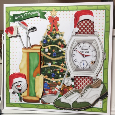 8x8 Golfing for Christmas mini kit by Jane Amber