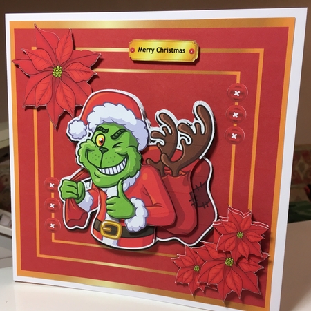Simply Red Christmas Card 3 by Jane Amber